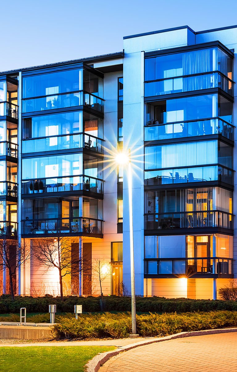 Residential Building at Dawn